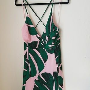 Palm print dress
